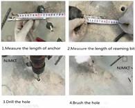 Diagrammatize the Installation of Adhesive Bonded Undercut Anchor